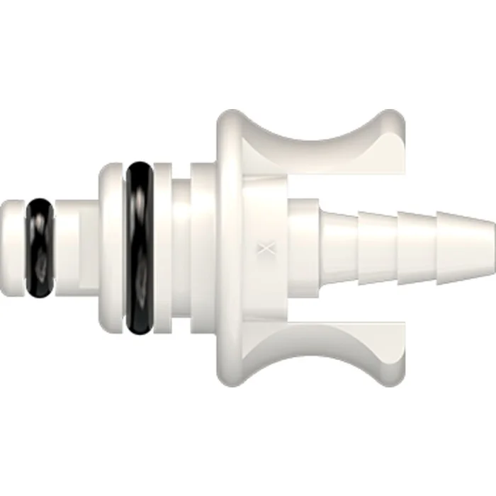 LinkTech 42AB Series Straight Male, Non-valved, 1/8″ HB, ABS, Buna N