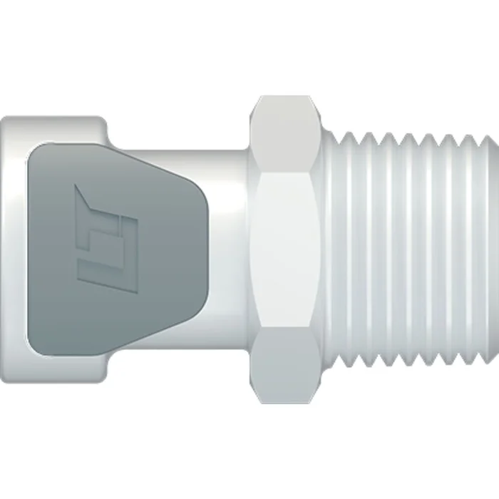 LinkTech 50AC Series Male Thread Female, Valved, 3/8″ MNPT, Natural Acetal, Buna N