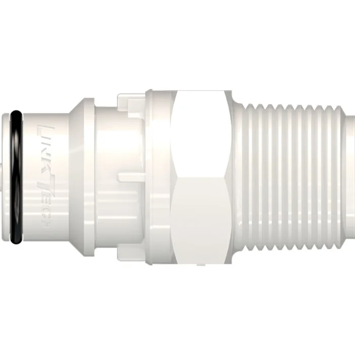 LinkTech 60PS Series Male Thread Male, Non-valved, 1/2″ MNPT, Polysulfone, EPDM