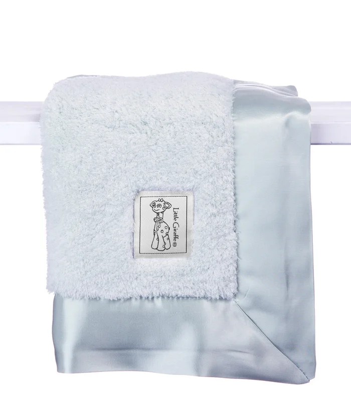 Little Giraffe Chenille Blue Blanky