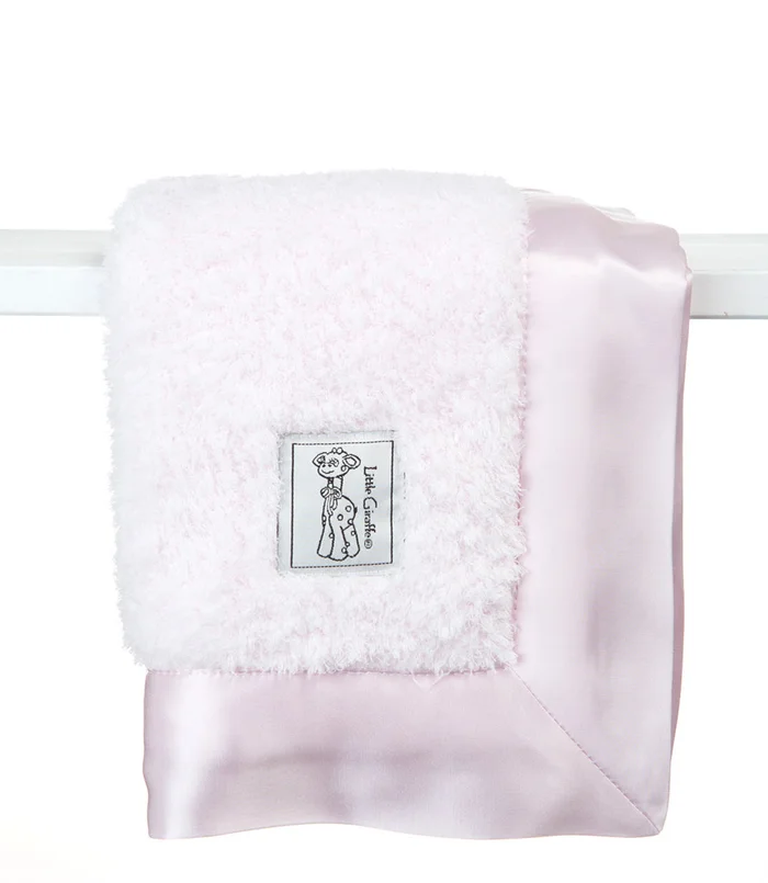 Little Giraffe Chenille Pink Blanky
