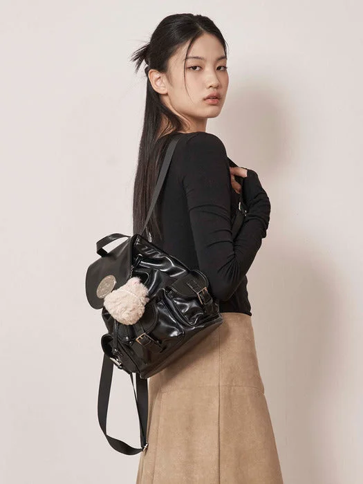 LOTS YOU lotsyou_Nostalgia chubby Backpack (BLACKPINK Jennie WEAR)