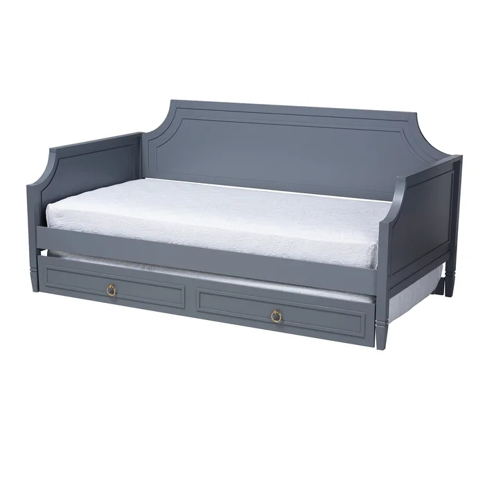 Mariana Classic and Traditional Wood Daybed-Grey or White