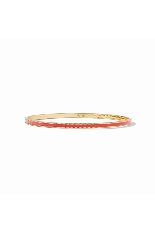 Marseille Bangle Gold Coral Enamel