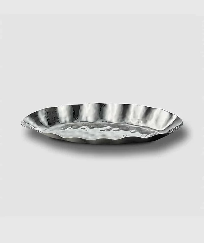 Mary Jurek Blossom Free Form 15″ Stainless Oval Tray