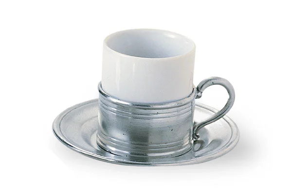 Match Pewter Convivio Espresso Cup & Saucer