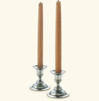 Match Pewter Martina Candlestick, Pair