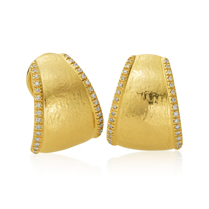 Mazza 14K Gold Clip/Post Earrings