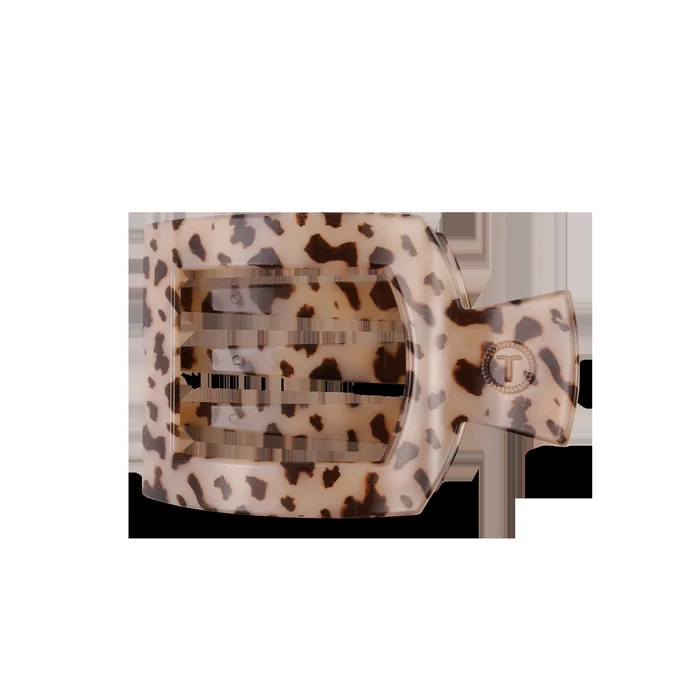 Medium Square Flat Hair Clip-Blonde Tortoise