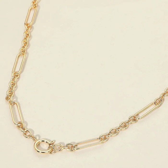 Modern Abstract Metal Chain Necklace
