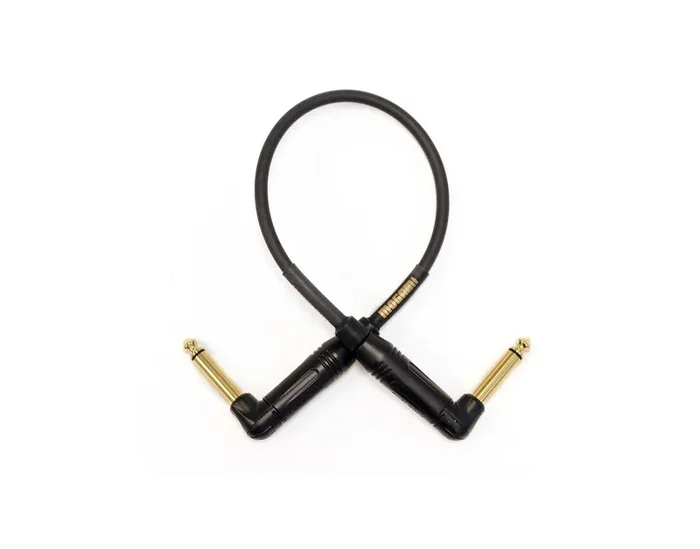 Mogami Gold Instrument-0.5RR, Instrument Cable with Dual 1/4″ TS Right Angle Connectors – 6 Inch