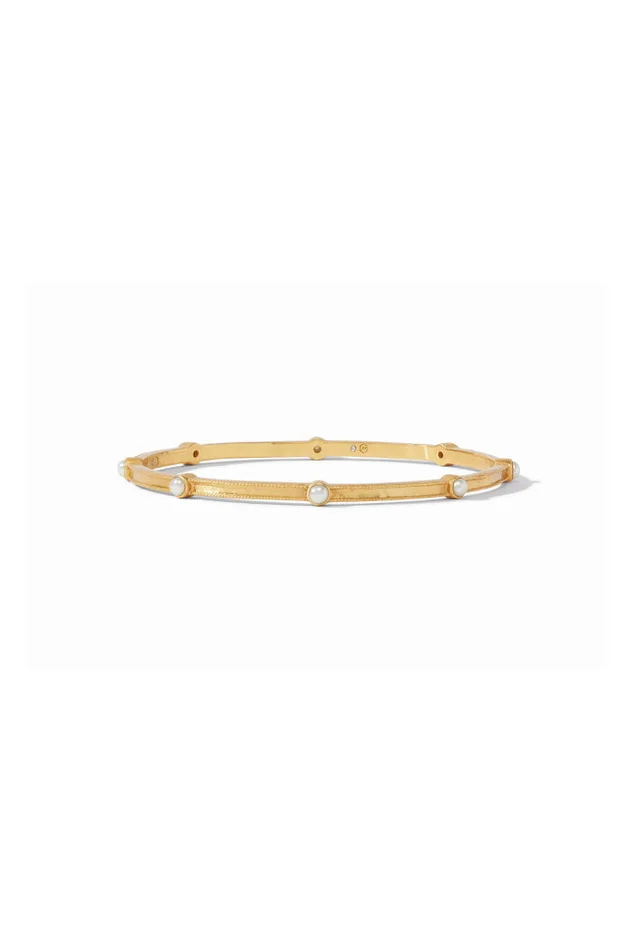 Monaco Pearl Bangle Gold Pearl Large