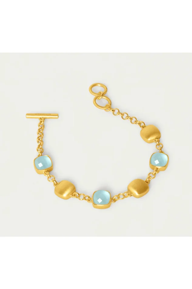 MONTEREY CHAIN BRACELET/IRRIDESCENT SKY BLUE