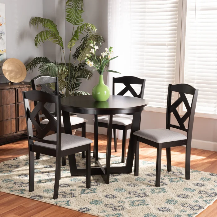 Morigan Modern and Transitional 5-Piece Wood Dining Set