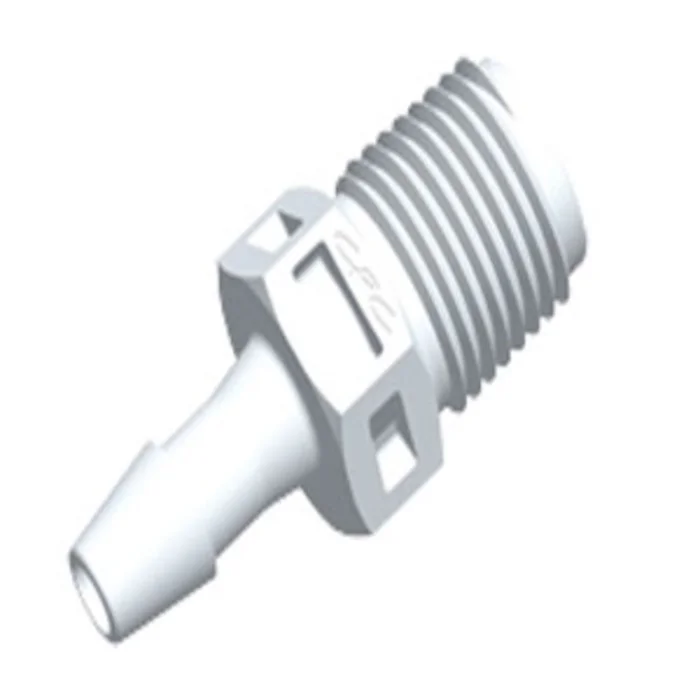 N4S570 Straight Fitting Natural PVDF 1/8 NPT x 5/32 HB