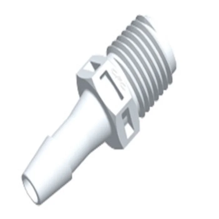 N8S870 Straight Fitting Natural PVDF 1/4 NPT x 1/4 HB