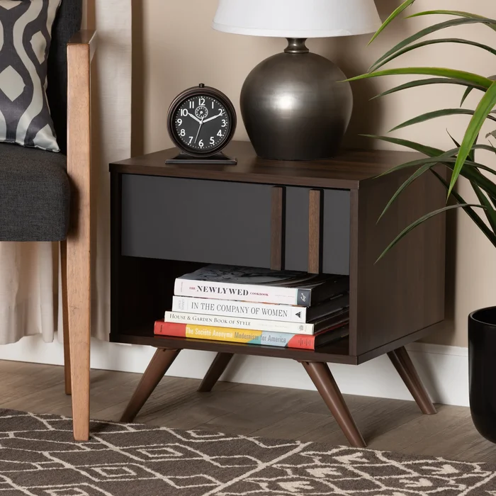 Naoki Modern and Contemporary 1-Drawer Nightstand