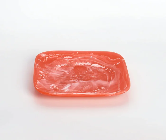 Nashi Home Resin Apricot Swirl Medium Classical Square Tray
