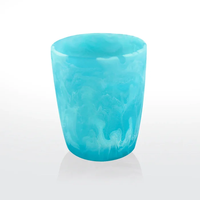 Nashi Home Resin Aqua Swirl Ice Cream Bucket/Utensil Jar