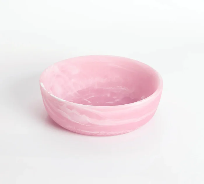 Nashi Home Resin Pink Swirl Small Round Bowl