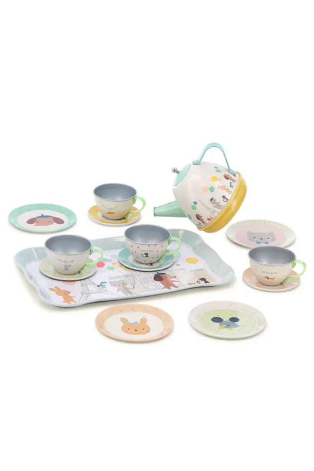 NATURE-MUSICAL TIN TEA SET