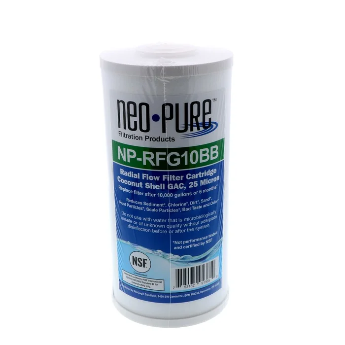 Neo-Pure NP-RFG10BB 10″ BB Radial Flow GAC Carbon Filter 25 micron