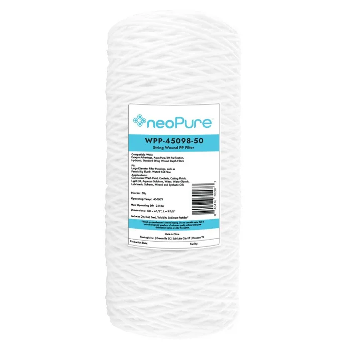 Neo-Pure WPP-45098-50 10″ Surfactant Free BB String Wound Filter 50 Micron