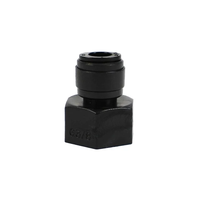 NeoFit – Acetal Black Female Adapter- UN V-Type- 1/2″ tube OD x 1/2-16 UN