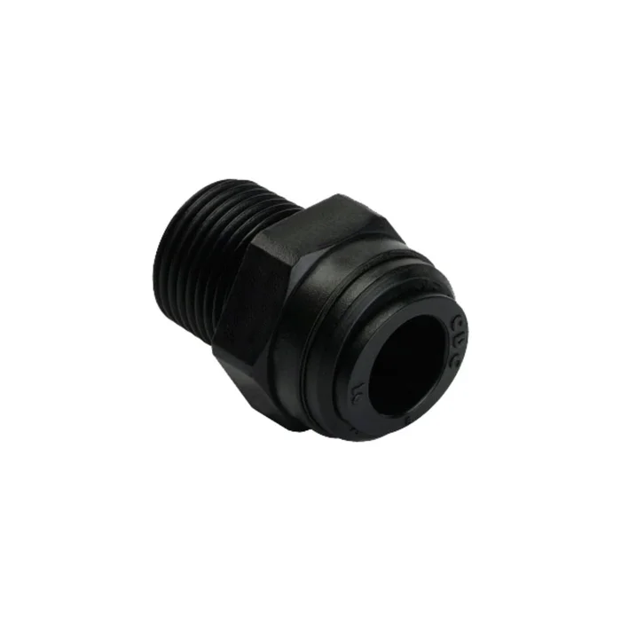NeoFit – Acetal Black Male Connector- 6mm tube OD x 1/4″BSPT