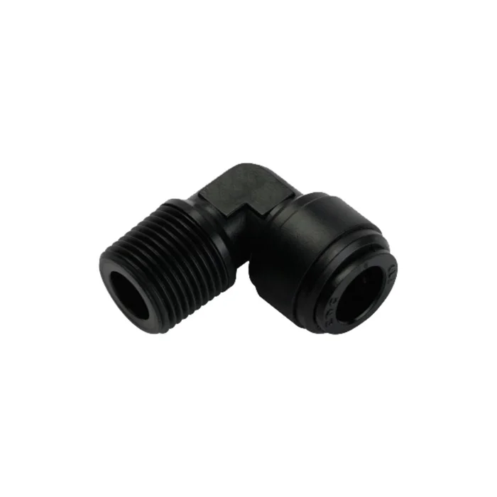 NeoFit – Acetal Black Male Elbow Swivel- 5mm tube OD x 1/8″BSPT