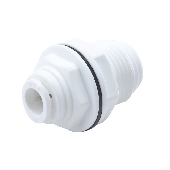 NeoFit – Acetal White Bulkhead Connector 3/8″ tube
