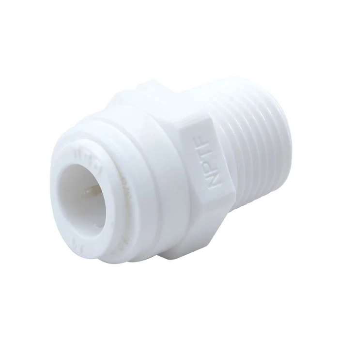 NeoFit – Acetal White Male Connector 3/8″ tube x 3/8″ NPTF