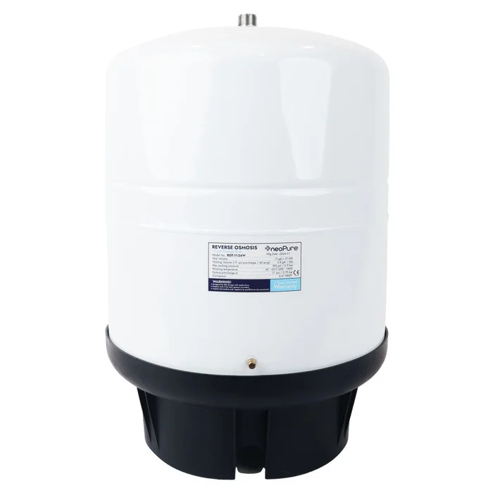 NeoPure Tank RO Storage 11 Gal, 15.1″ dia x 20.1″ h, 3/4″ MNPT, White
