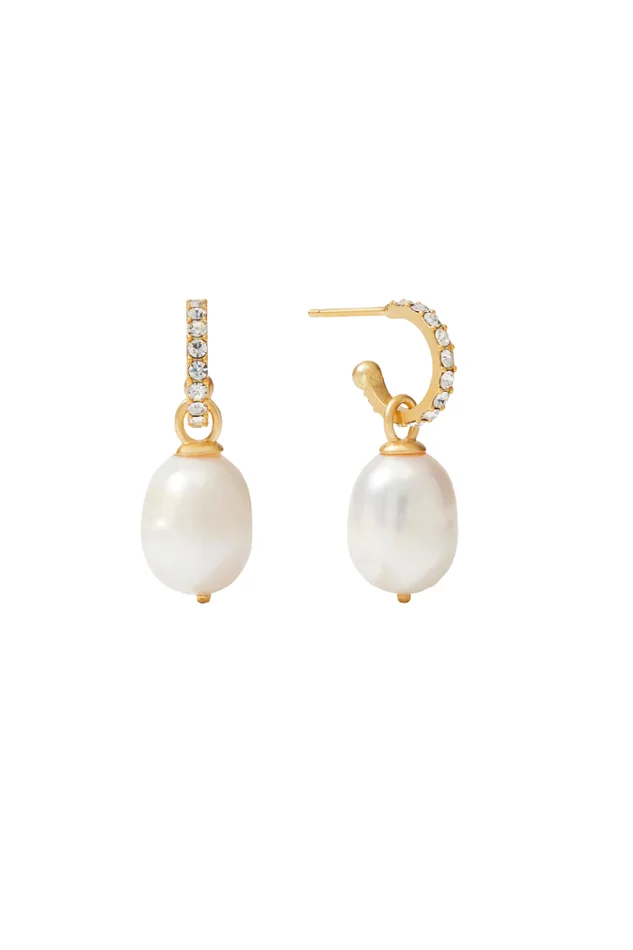 Odette Pearl Hoop & Charm Earring