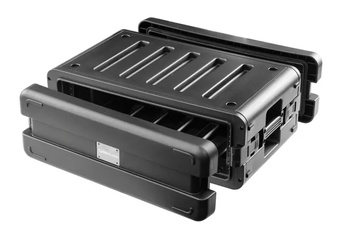 Odyssey VR3SMIC4ZP, Watertight 3U Rack Case with 4 Microphone Compartments Supply