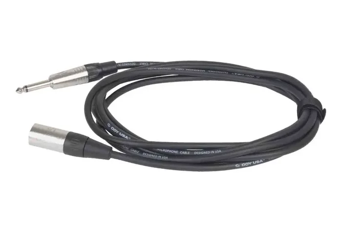 Odyssey XLR Male to Mono 1/4″ Male Unbalanced Microphone Cable