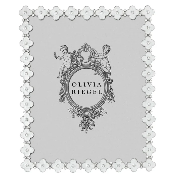 Olivia Riegel White Enamel Clover 8*10 Frame