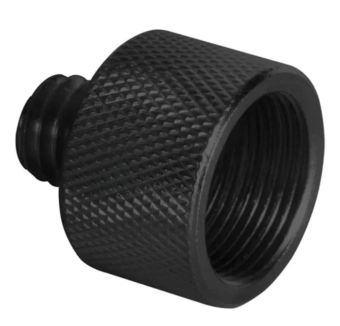 On Stage MA-100B, 3/8 Inches Male to 5/8 Inches Female Mic Screw Adapter – Black