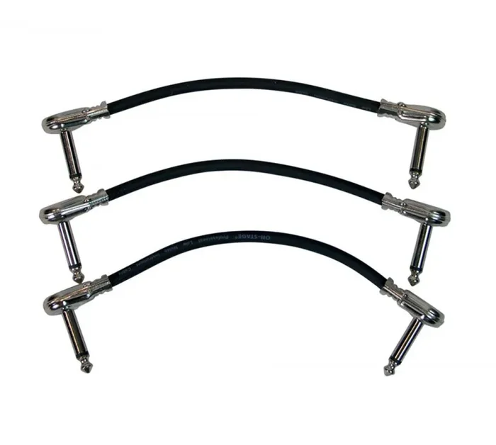 On Stage PC506B-3PK, 6″ Patch Cable with Pancake Connectors in Black – 3 Pack Discount