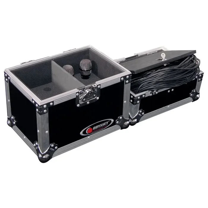 Open Box: Odyssey FZMIC12, Handheld Microphone Flight Case With Storage Compartment For 12 Microphones