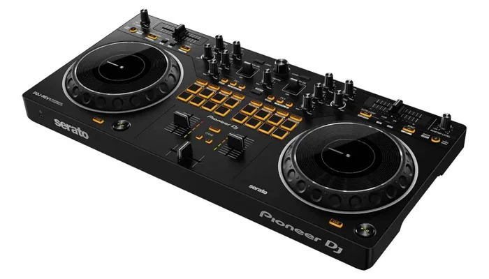 Open Box: Pioneer DJ DDJ-REV1 Scratch-Style 2-Channel DJ Controller for Serato DJ Lite – Black