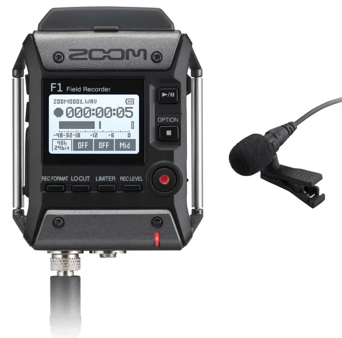 Open Box: ZOOM F1-LP F1 Field Recorder And Lavalier Mic Two Channel Audio Recorder Online now
