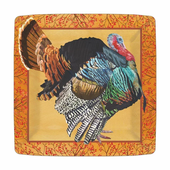 Paperproducts Design Butterball 7″ Square Paper Plate