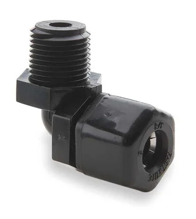 Parker P4ME4 Fast & Tite Fitting, Male Elbow, 1/4” Tube x 1/4” MPT