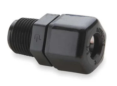 Parker P8MC6 Fast & Tite Fitting, Male Connector, 1/2” Tube x 3/8” MPT