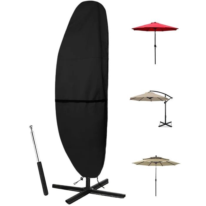 Patio Umbrella Parasol Cover – 600D Waterproof Umbrella Cover, Cantilever Offset Umbrella Cover with Sturdy Zipper, Anti-UV Outdoor Umbrella Cover
