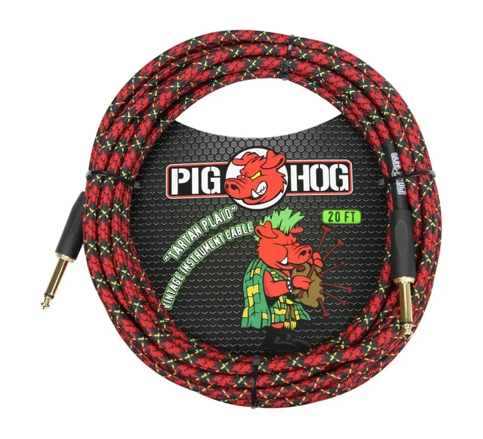 Pig Hog PCH20PL “Tartan Plaid” Instrument Cable – 20ft Discount