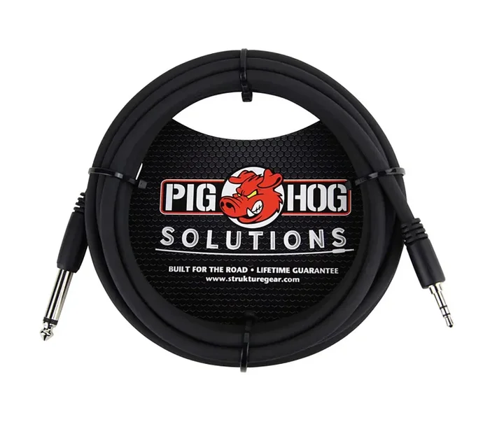 Pig Hog PX-35T4M, 3.5MM TRS TO 1/4″ Mono Cable – 10 Ft