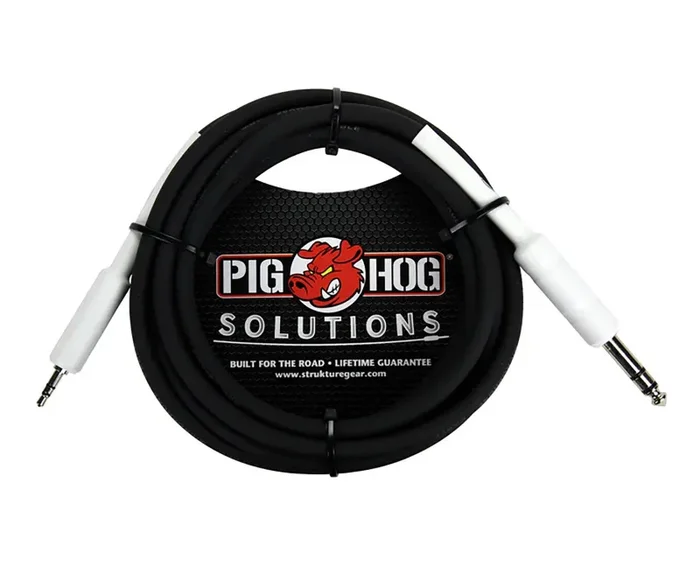 Pig Hog PX48J3, 1/4″ TRS to 1/8″ Mini Cable – 3 Ft