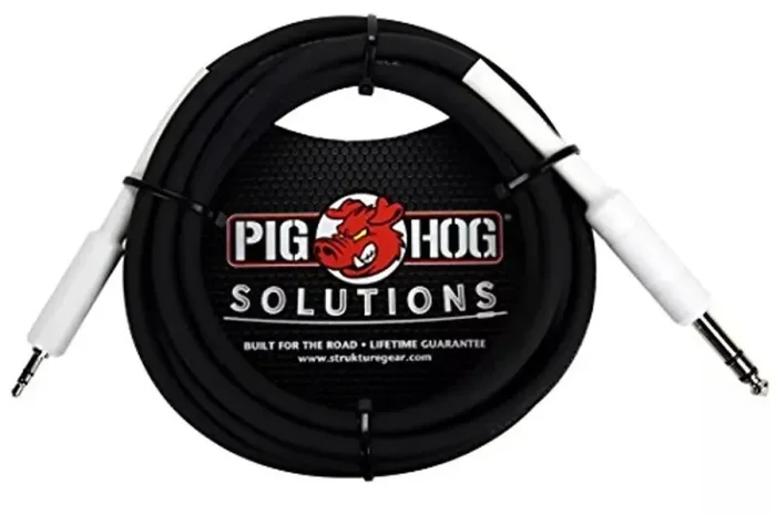 Pig Hog PX48J6, 1/4″ TRS to 1/8″ Mini Cable – 6 Ft